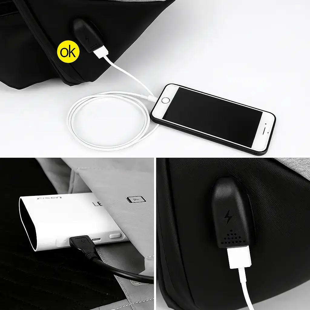 حقيبة بمنفذ شحن USB